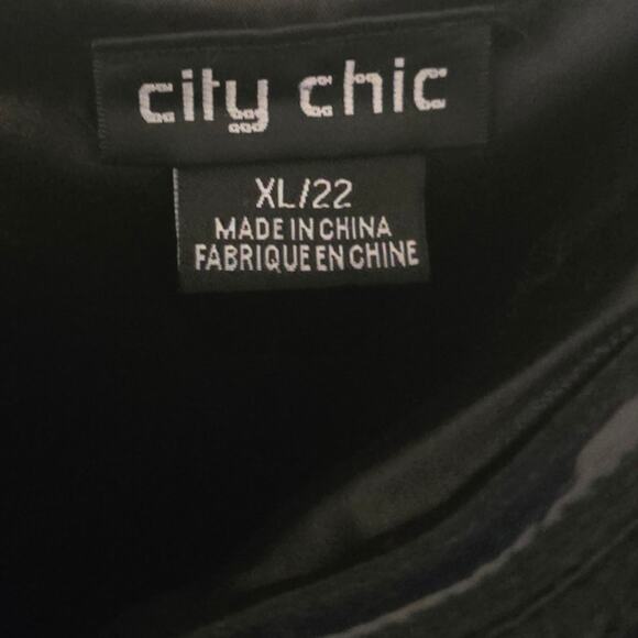 City Chic So Seductive Ruffle Hem Lace Body-con Dress In Black XL 22 MSRP $169 - Picture 5 of 6